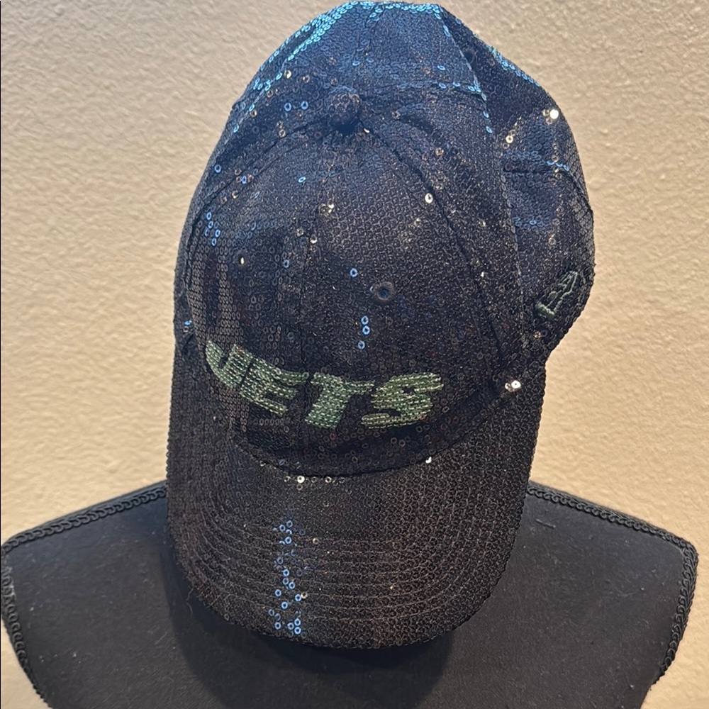 Pink Victoria’s Secret NY Jets Sequin Black Hat